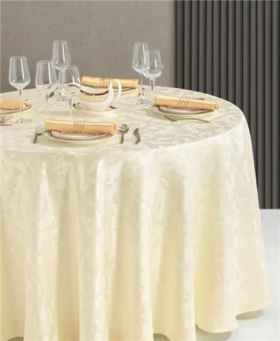 Taplak Meja Hotel Poliester Jacquard
